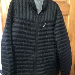 🍒NAUTICA PACKABLE LIGHT WEIGHT SWEATER PUFFER JACKET BLACK 2XL MENS!
